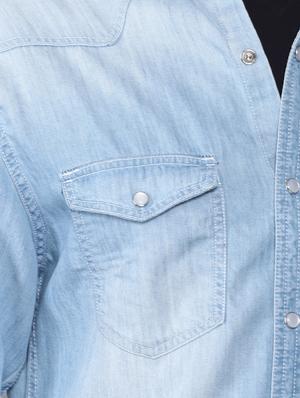 blue faded casual shirt - 16672662 - Standard Image - 4