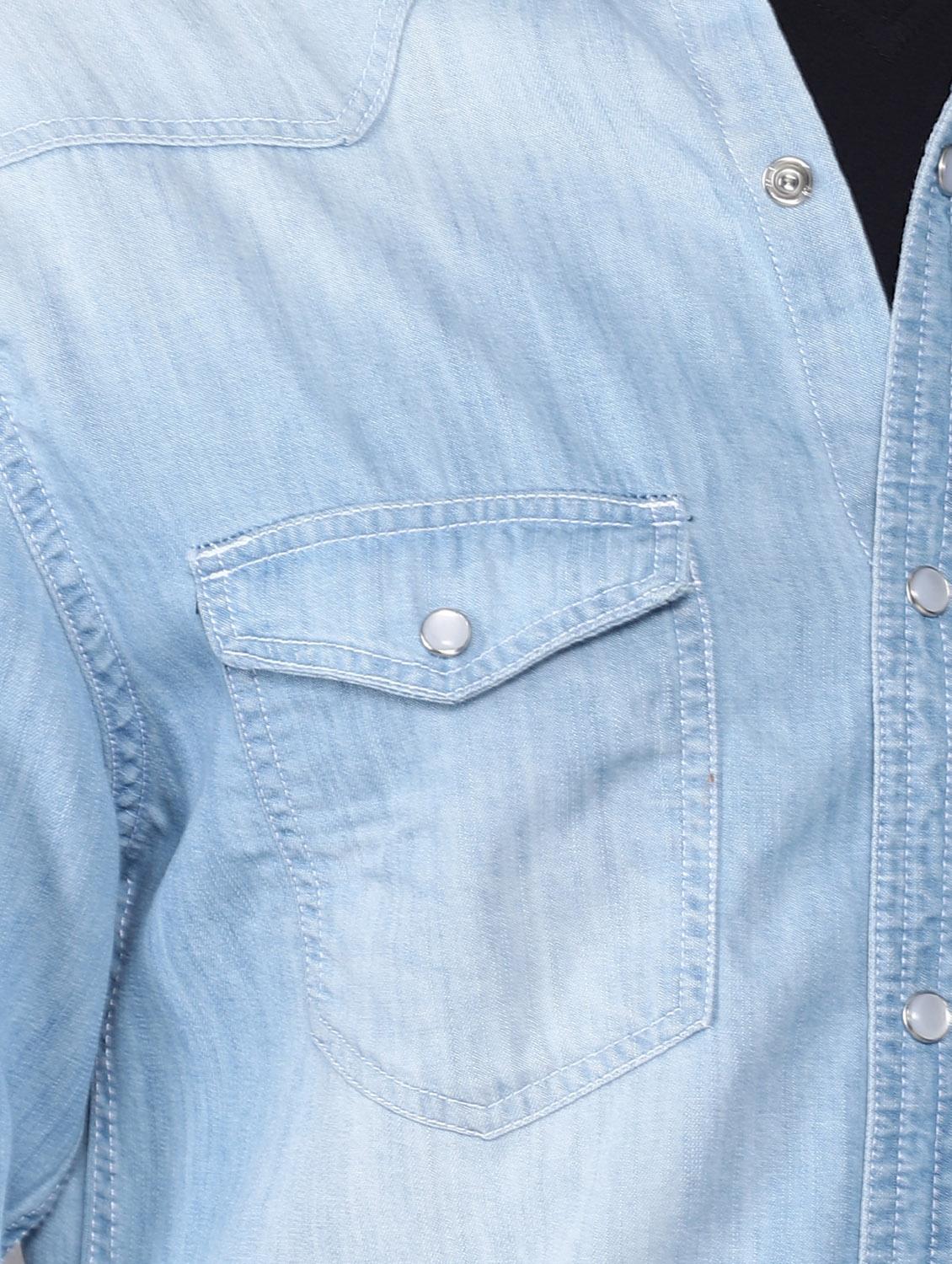 blue faded casual shirt - 16672662 - Zoom Image - 4