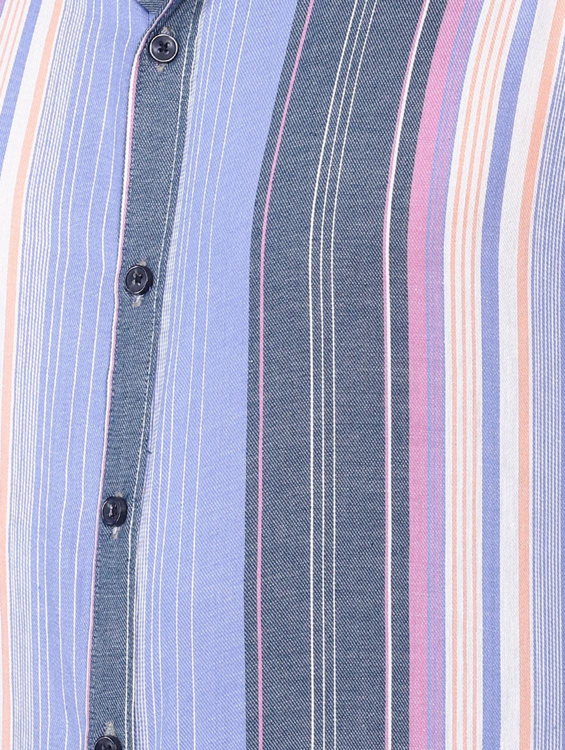 light blue striped casual shirt - 16672680 - Zoom Image - 4