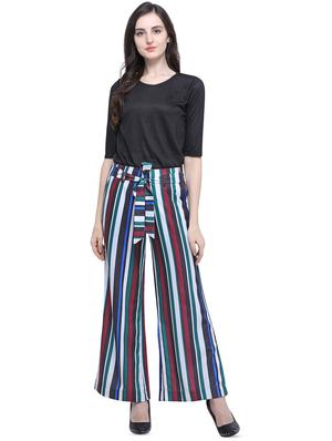 tie front striped trouser - 16672688 - Standard Image - 4
