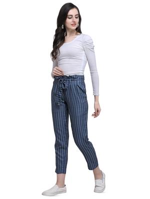 tie up waist striped trouser - 16672690 - Standard Image - 4