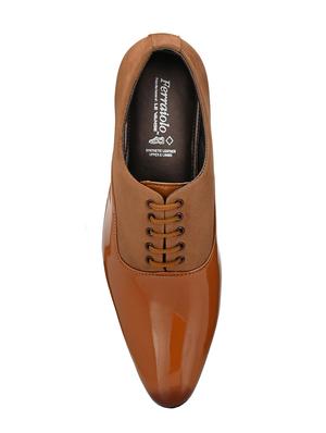 tan patent leather lace-up oxfords - 16672830 - Standard Image - 4