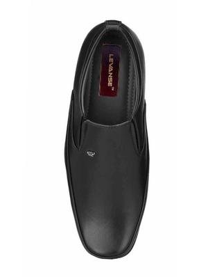 black leatherette slip ons - 16672839 - Standard Image - 4