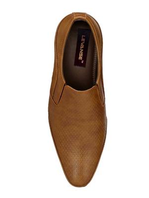 tan leatherette slip ons - 16672844 - Standard Image - 4