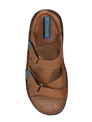tan leatherette back strap sandals - 16672854 - Standard Image - 4