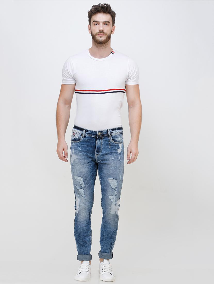 blue distressed jeans - 16672921 - Zoom Image - 4
