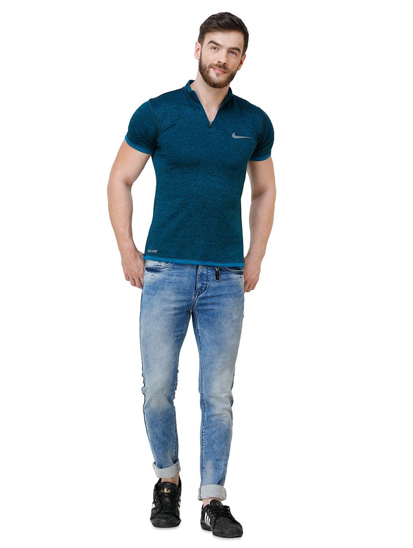 blue heavy washed jeans - 16672938 - Zoom Image - 4