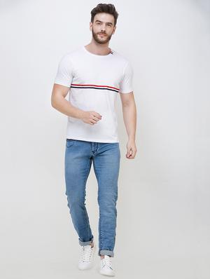 light blue solid plain jeans - 16672954 - Standard Image - 4