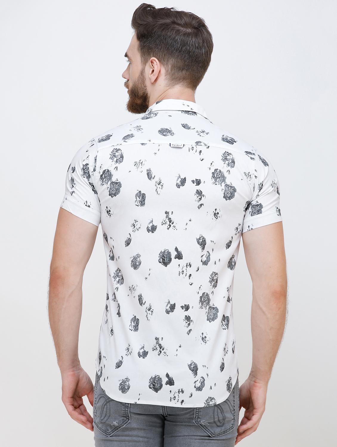 white floral printed casual shirt - 16673028 - Zoom Image - 4