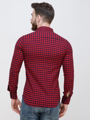 red checkered casual shirt - 16673033 - Standard Image - 4