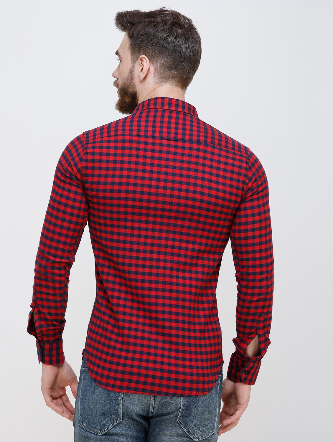 red checkered casual shirt - 16673033 - Zoom Image - 4