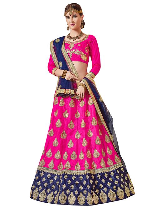 embroidered a-line lehenga - 16673218 - Standard Image - 1