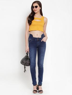 high rise stone washed jeans - 16673368 - Standard Image - 4