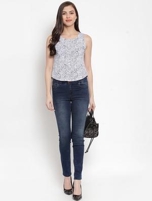 high rise stone washed jeans - 16673369 - Standard Image - 4
