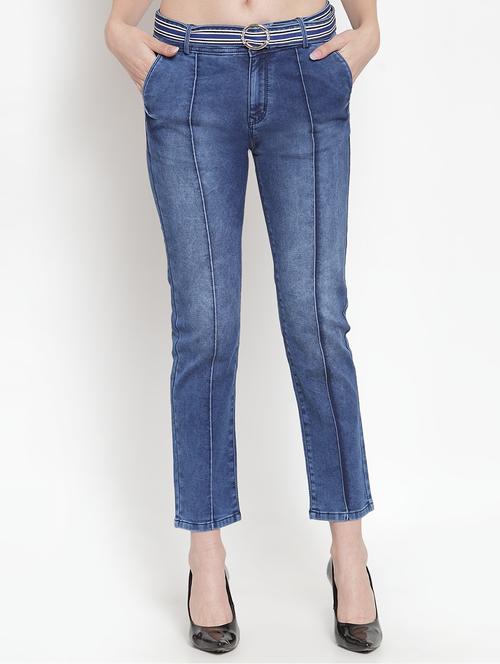 high rise stone washed jeans - 16673370 - Standard Image - 1
