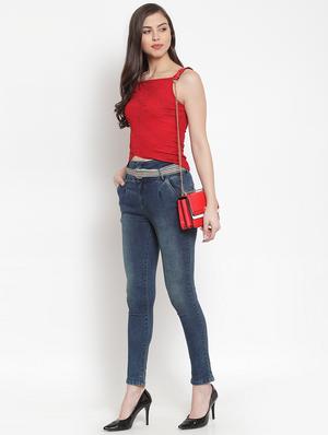 high rise stone washed jeans - 16673373 - Standard Image - 4