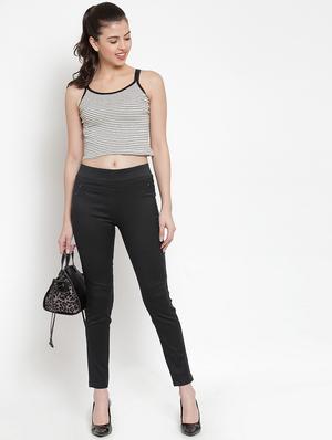 high rise solid jeggings - 16673386 - Standard Image - 4
