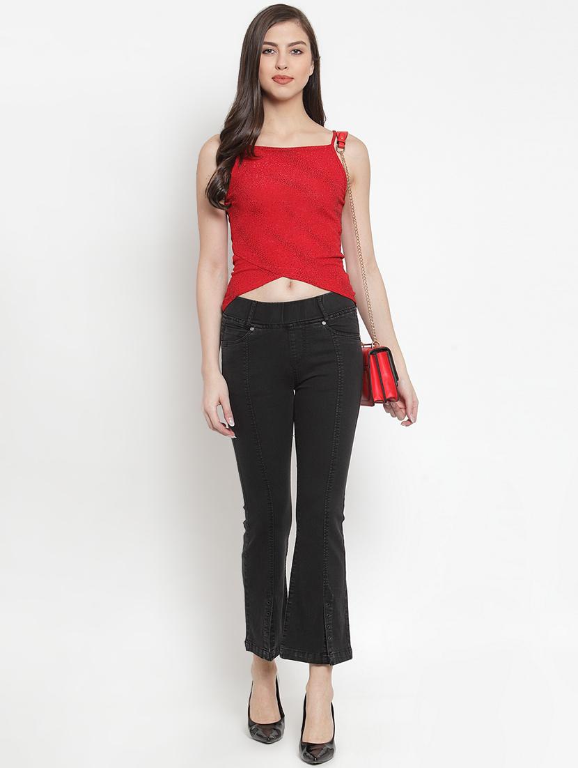 high rise boat cut jeans - 16673387 - Zoom Image - 4