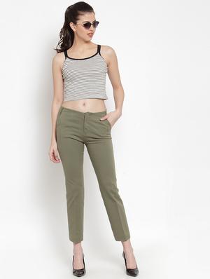 high rise solid trouser - 16673405 - Standard Image - 4