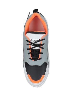 grey leatherette lace up sneakers - 16673586 - Standard Image - 4