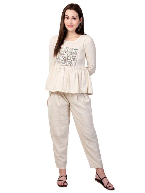 embroidered detail gathered top - 16673695 - Standard Image - 1