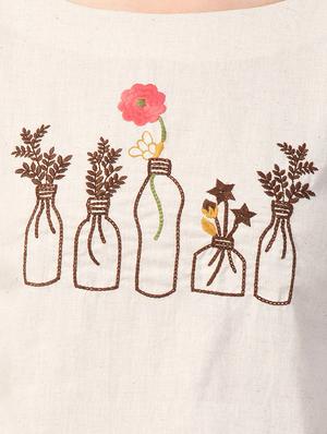 embroidered detail buttoned back top - 16673696 - Standard Image - 4