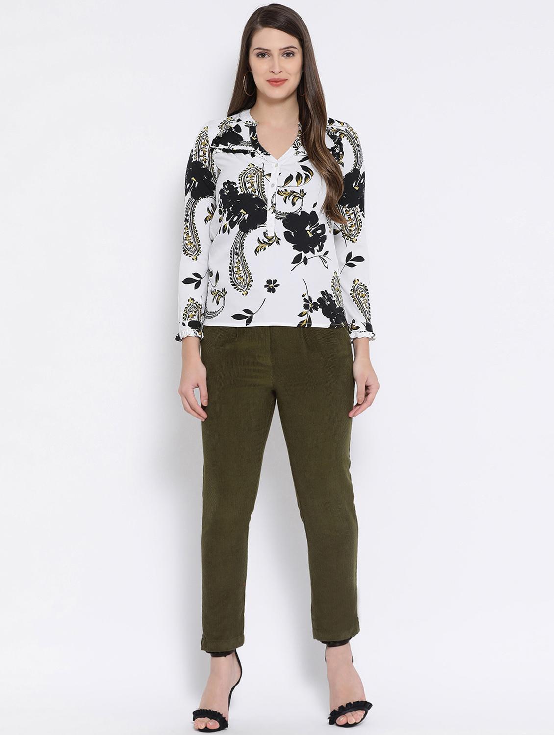 high rise corduroy trouser - 16673748 - Zoom Image - 4