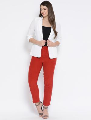 high rise corduroy trouser - 16673749 - Standard Image - 4