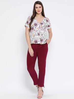 high rise corduroy trouser - 16673750 - Standard Image - 4