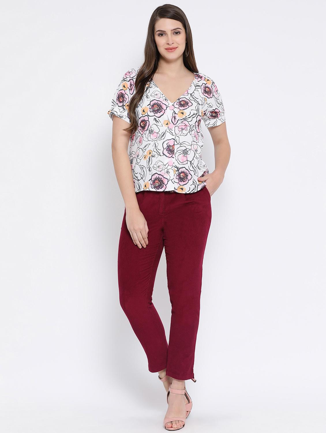 high rise corduroy trouser - 16673750 - Zoom Image - 4