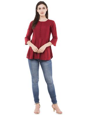 bell sleeved pleated top - 16674457 - Standard Image - 4