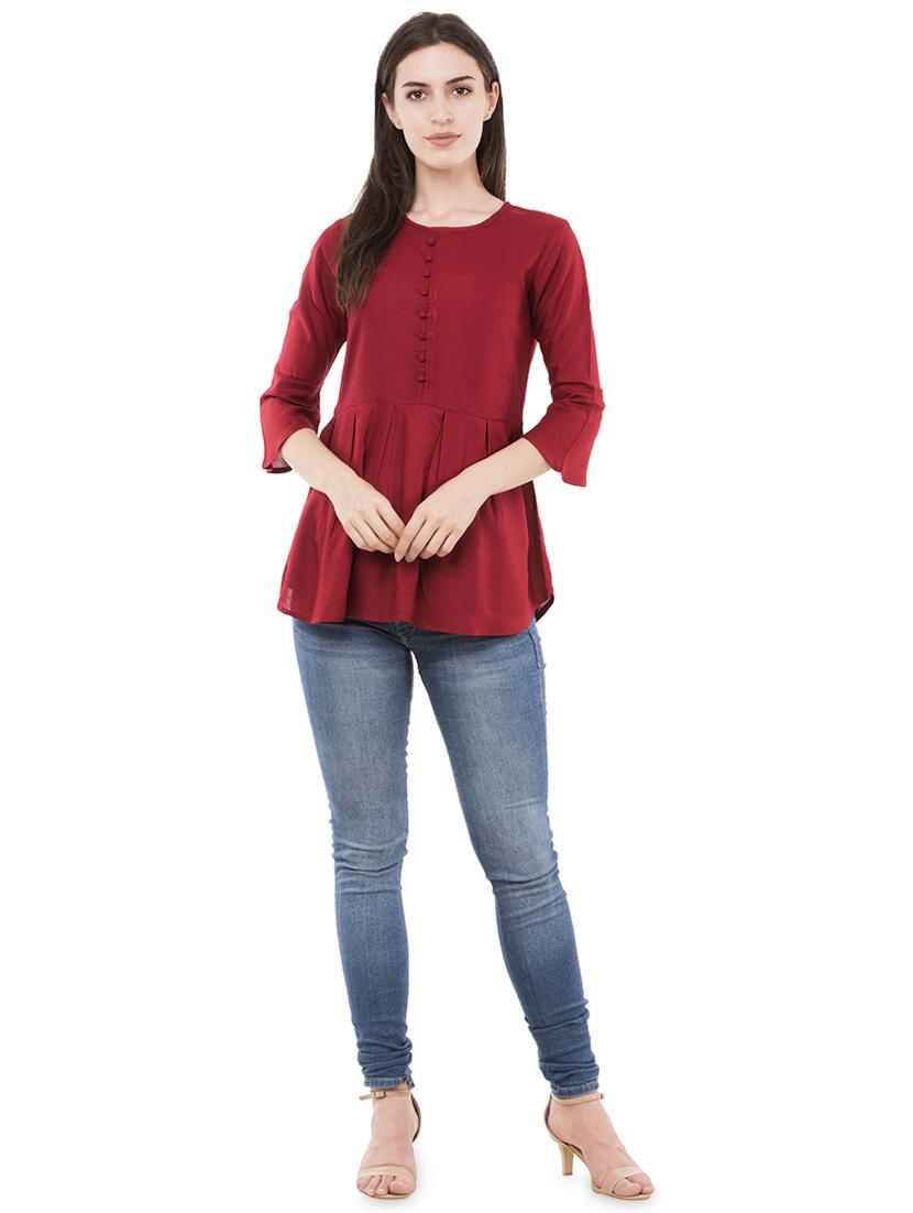 bell sleeved pleated top - 16674457 - Zoom Image - 4