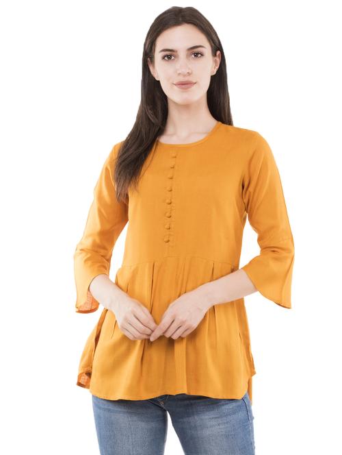 bell sleeved pleated top - 16674458 - Standard Image - 1
