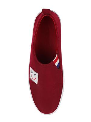 red canvas slip on sneakers - 16674525 - Standard Image - 4