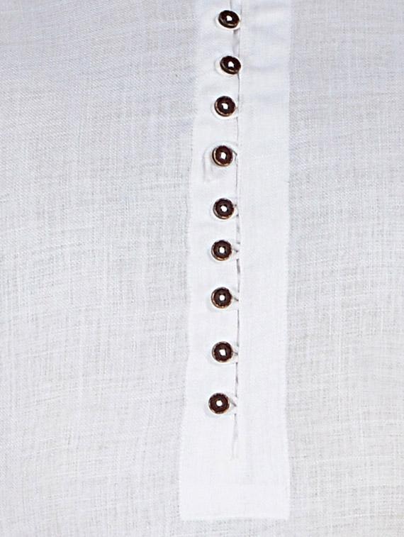 white solid kurta pyjama set - 16674699 - Zoom Image - 4