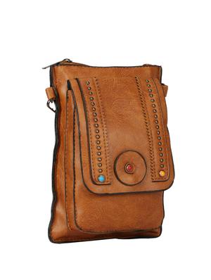 brown leatherette (pu) regular pouch - 16674802 - Standard Image - 4