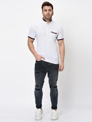 white printed pocket t-shirt - 16674824 - Standard Image - 4