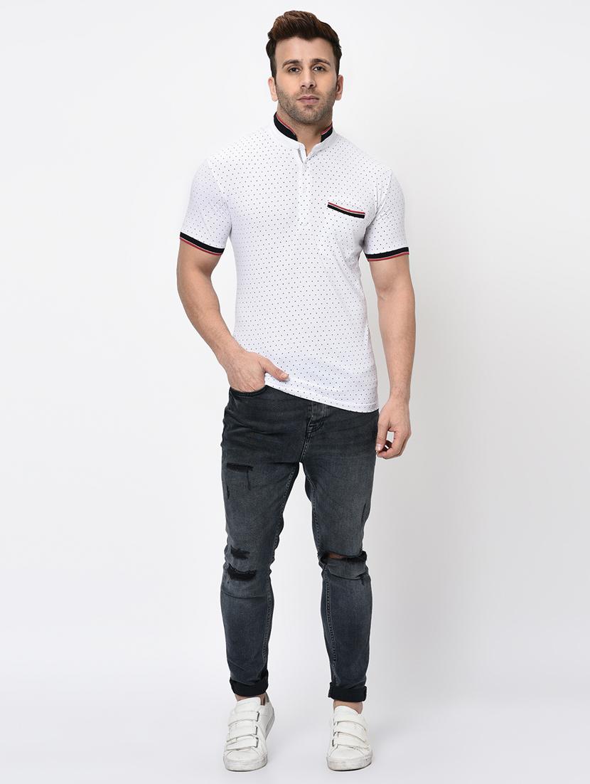 white printed pocket t-shirt - 16674824 - Zoom Image - 4