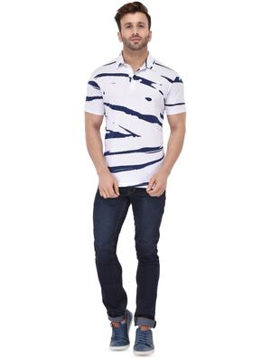 white tie & dye print collared t-shirt - 16674833 - Standard Image - 4