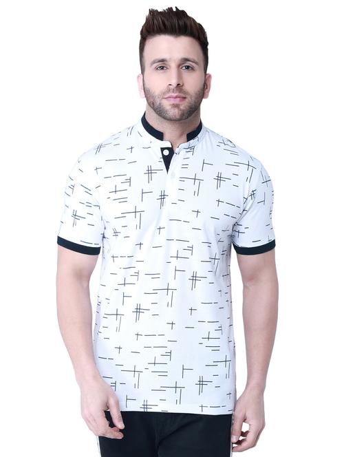 white printed t-shirt - 16674859 - Standard Image - 1