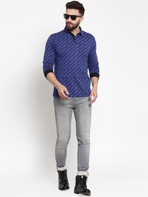 blue all over print t-shirt - 16674890 - Standard Image - 4