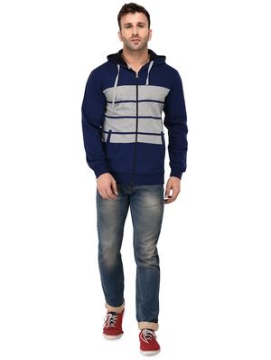 blue color block sweatshirt - 16674983 - Standard Image - 4
