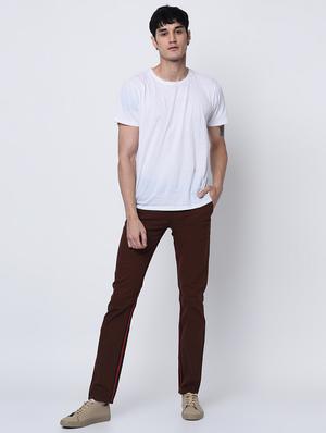 brown side striped chinos - 16675276 - Standard Image - 4