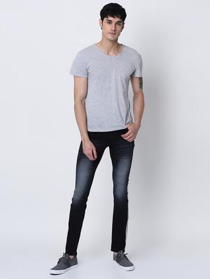 black heavy washed jeans - 16675280 - Standard Image - 4