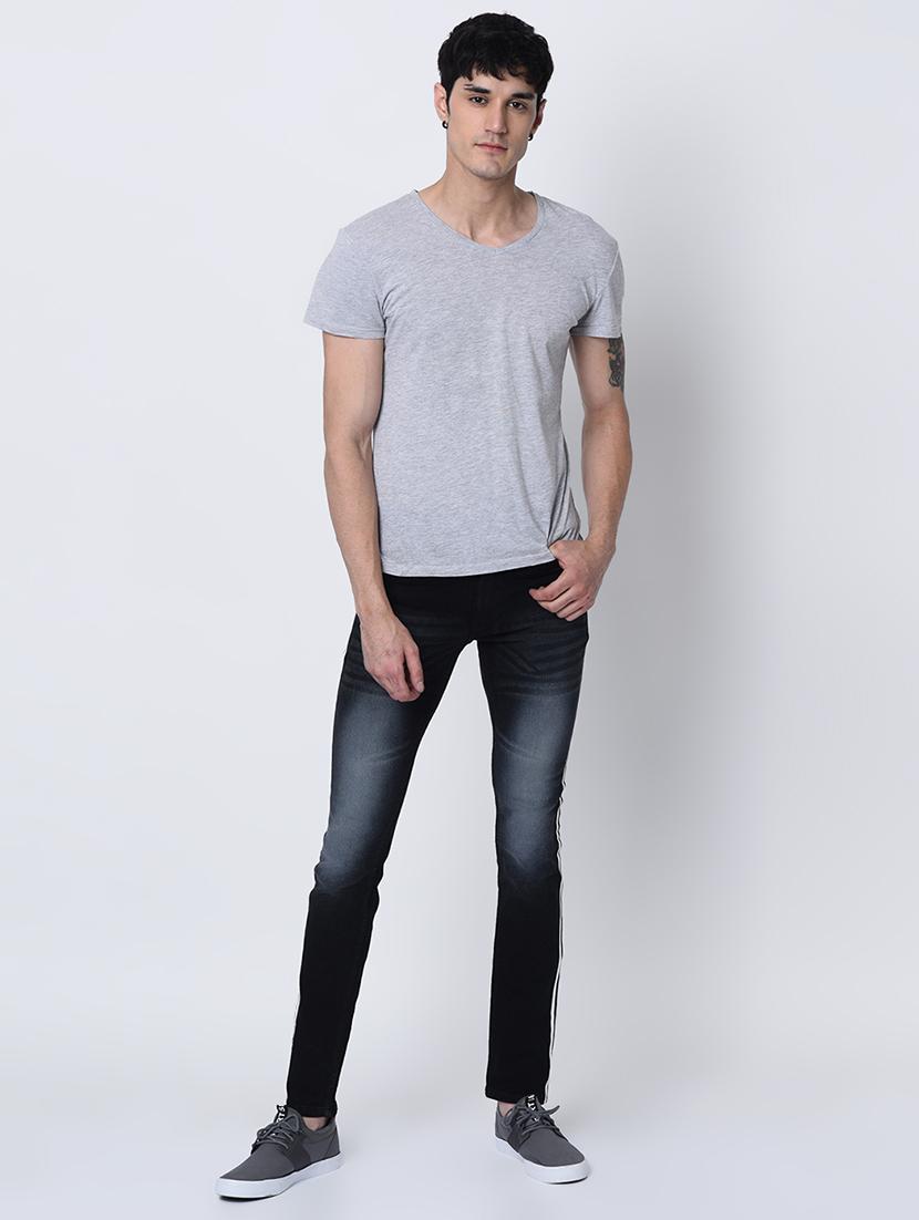 black heavy washed jeans - 16675280 - Zoom Image - 4
