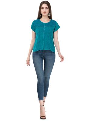 round neck embroidered top - 16675950 - Standard Image - 4