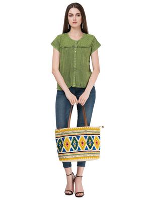 round neck embroidered top - 16675954 - Standard Image - 4