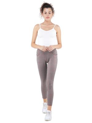 high rise checkered jeggings - 16676064 - Standard Image - 4
