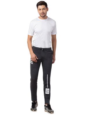 grey printed full length track pant - 16676070 - Standard Image - 4