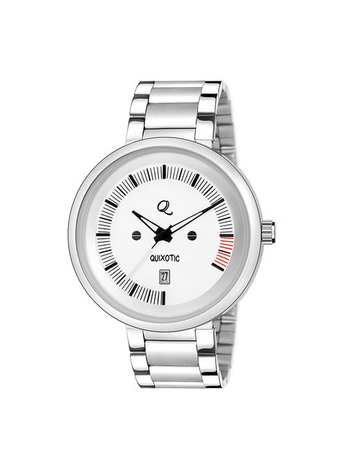 stylish white dial date functioning wrist watch - for men - 16676304 - Standard Image - 1